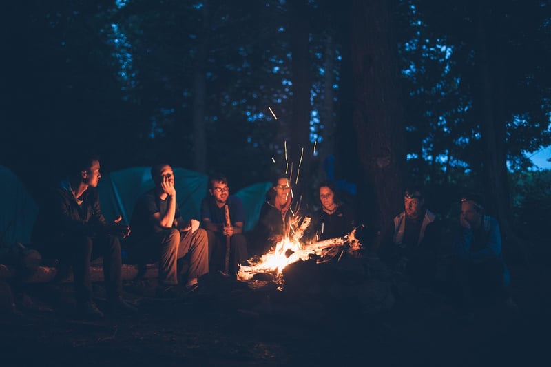 Bonfire under the stars